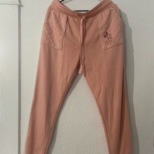 Blush colored sweatpants.